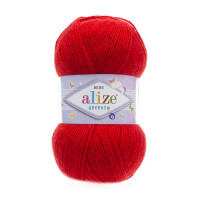 56 Пряжа Alize Sekerim Bebe червоний