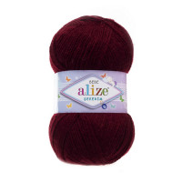 57 Пряжа Alize Sekerim Bebe бордовий