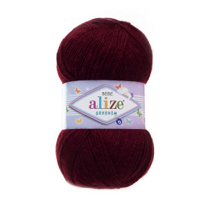 57 Пряжа Alize Sekerim Bebe бордовий