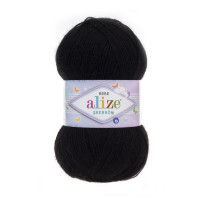 60 Пряжа Alize Sekerim Bebe чорний