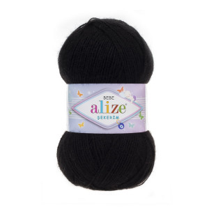 60 Пряжа Alize Sekerim Bebe чорний