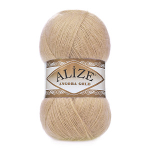 95 Пряжа Alize Angora Gold Simli світло-бежевий