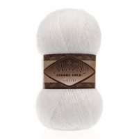 55 Пряжа Alize Angora Gold Simli білий