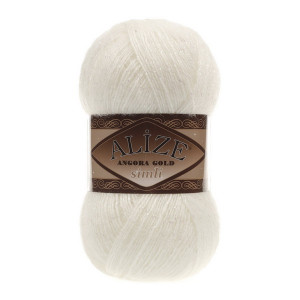 450 Пряжа Alize Angora Gold Simli перловий