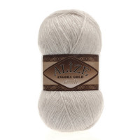 599 Пряжа Alize Angora Gold Simli слонова кістка