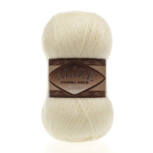 1 Пряжа Alize Angora Gold Simli кремовий