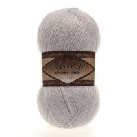 168 Пряжа Alize Angora Gold Simli біла зима