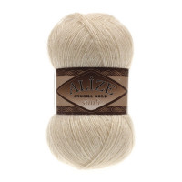 67 Пряжа Alize Angora Gold Simli молочно-бежевий