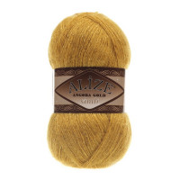 2 Пряжа Alize Angora Gold Simli шафран