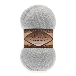 21 Пряжа Alize Angora Gold Simli сірий