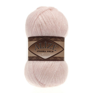 271 Пряжа Alize Angora Gold Simli перлово-рожевий