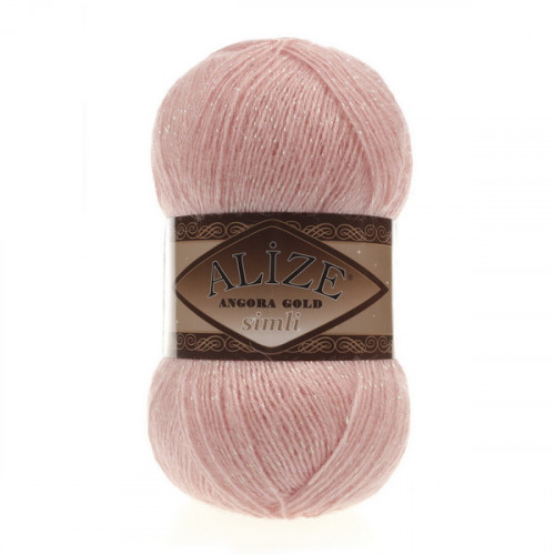 363 Пряжа Alize Angora Gold Simli світло-рожевий