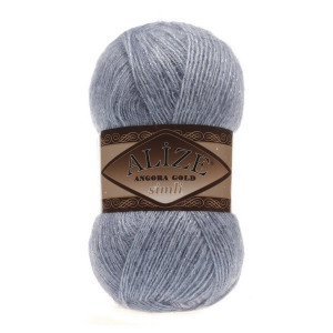 221 Пряжа Alize Angora Gold Simli світлий джинс