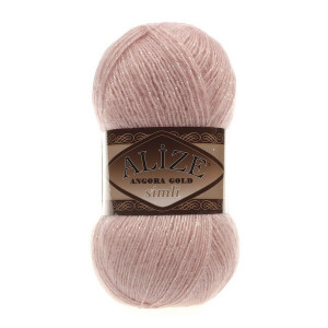 161 Пряжа Alize Angora Gold Simli пудра