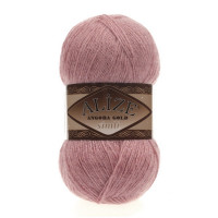 144 Пряжа Alize Angora Gold Simli темна пудра