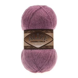 28 Пряжа Alize Angora Gold Simli троянда
