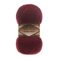 57 Пряжа Alize Angora Gold Simli бордовий