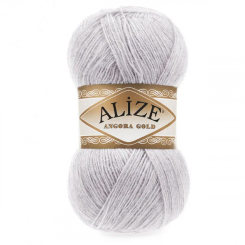71 Пряжа Alize Angora Gold Simli сіро-бузковий