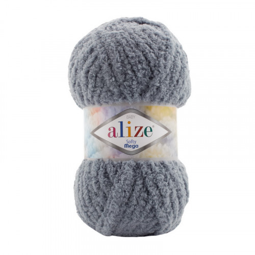 119 Пряжа Alize Softy Mega сіре небо