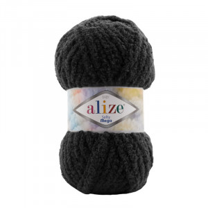 60 Пряжа Alize Softy Mega чорний