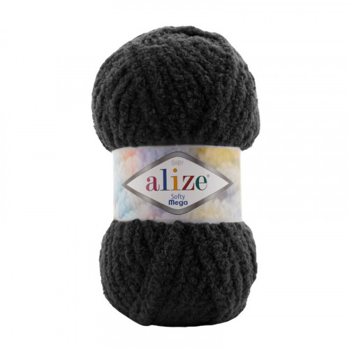 60 Пряжа Alize Softy Mega чорний