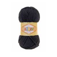 60 Пряжа Alize Softy чорний