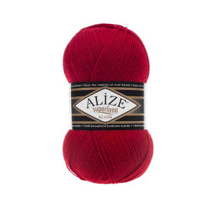 56 Пряжа Alize Superlana Klasik червоний