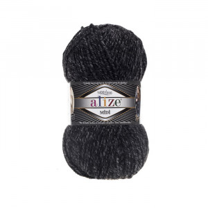 800 Пряжа Alize Superlana Midi антрацитовий жаспе