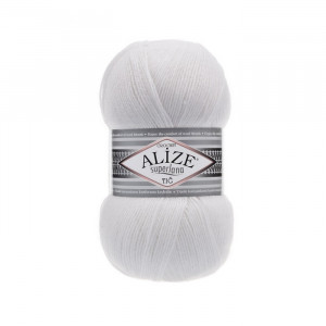 55 Пряжа Alize Superlana Tig білий