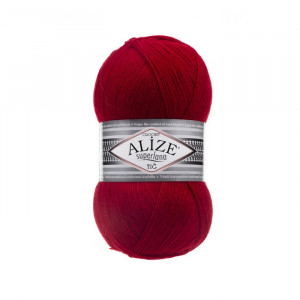 56 Пряжа Alize Superlana Tig червоний
