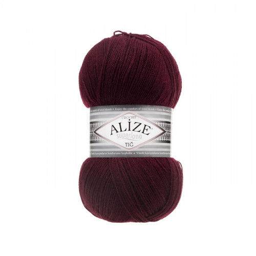 57 Пряжа Alize Superlana Tig бордовий