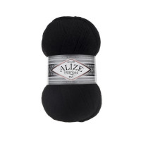 60 Пряжа Alize Superlana Tig чорний