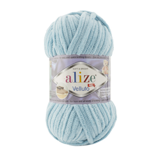 414 Пряжа Alize Velluto блакитний
