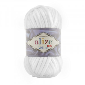 55 Пряжа Alize Velluto білий