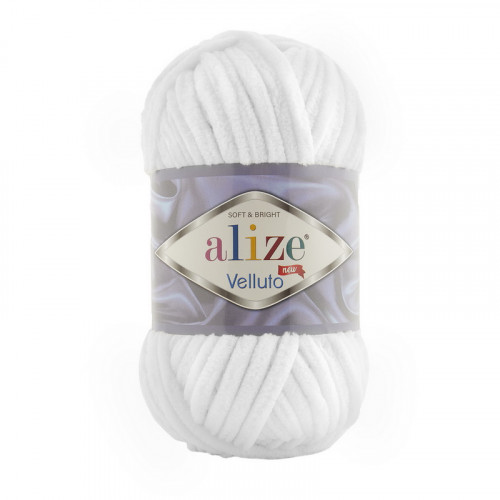 55 Пряжа Alize Velluto білий