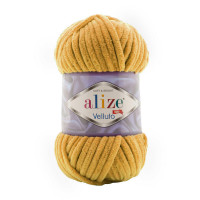 2 Пряжа Alize Velluto жовтий
