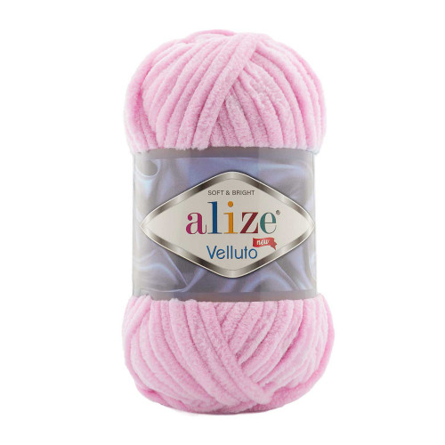31 Пряжа Alize Velluto ніжно-рожевий