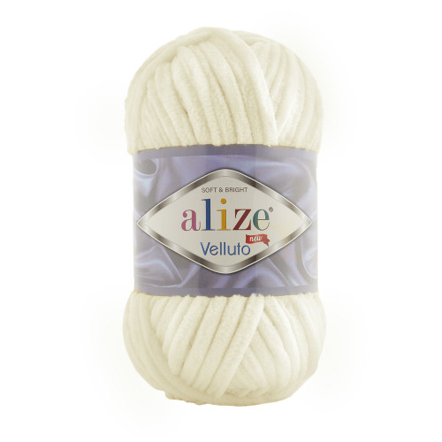 62 Пряжа Alize Velluto молочний