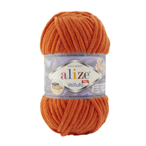 6 Пряжа Alize Velluto оранж