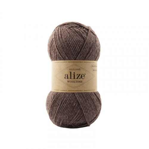 240 Пряжа Alize Wooltime коричневий меланж