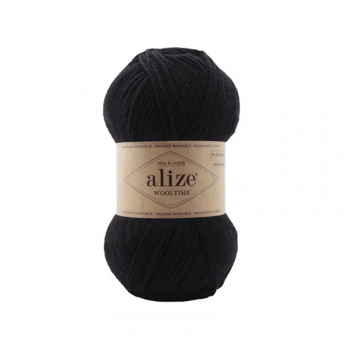 60 Пряжа Alize Wooltime чорний