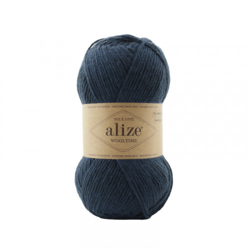 846 Пряжа Alize Wooltime синій